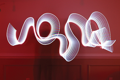 Photograph of a swirl of light.